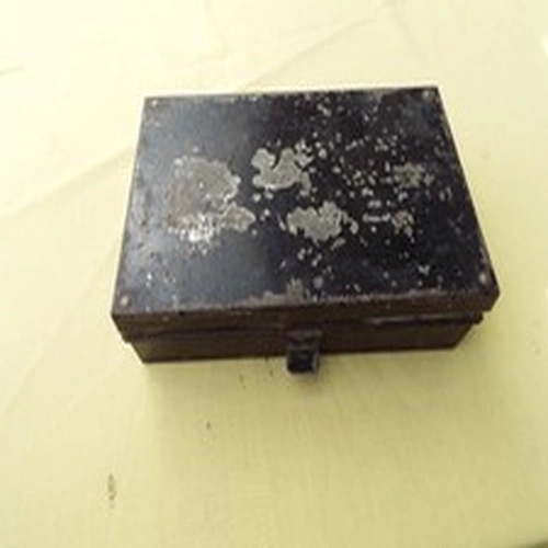 Vintage Fly Fishing Box with Leather Pouch