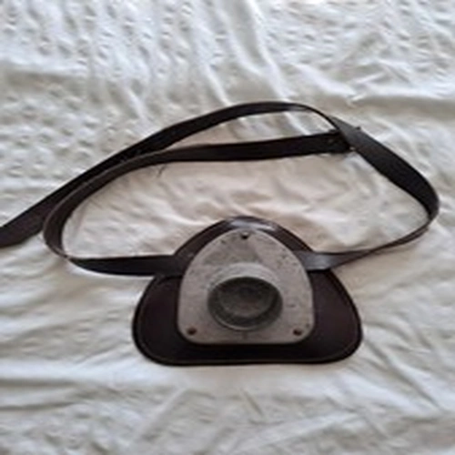 Vintage Leather & Galvanised Fishing Rod Butt Support Holder,Fighting belt. Rare