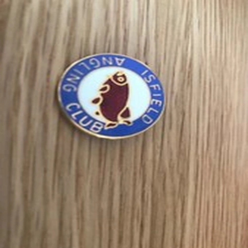 ISFIELD ANGLING CLUB ENAMEL LAPEL  BADGE