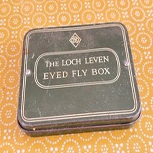 Loch Leven Eyed Fly Box Vintage Collectible Fishing Tin With Cork Inside