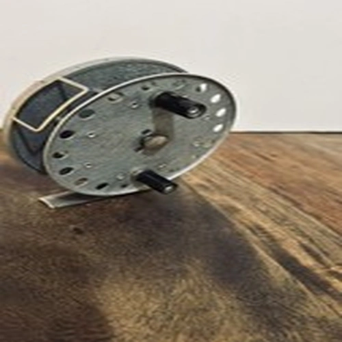 Vintage Metal Centre Pin Reel With Gears.