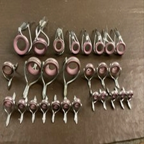 Vintage fishing Rod Guides. Pink Centres Some New And Unused. Boat Beach Spin