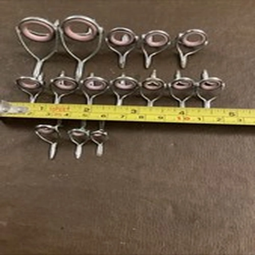 Vintage Rod Guides Freshwater Spin Carp Pink Centred Total 15 Eyes Rod Building