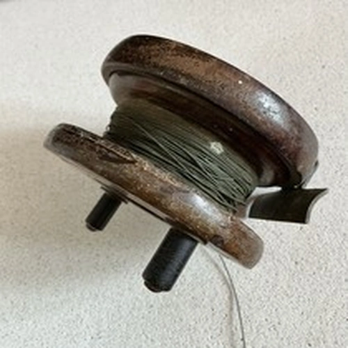 Wood And Brass Vintage Fishing Reel