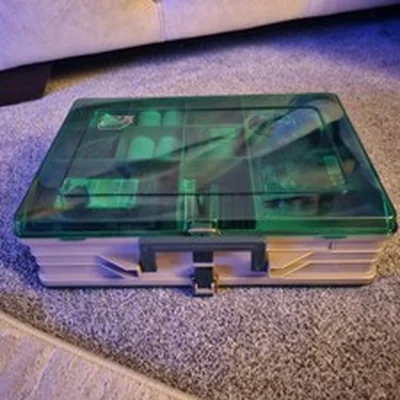 Vintage PLANO Tackle Box Green Double Sided Carp Fishing