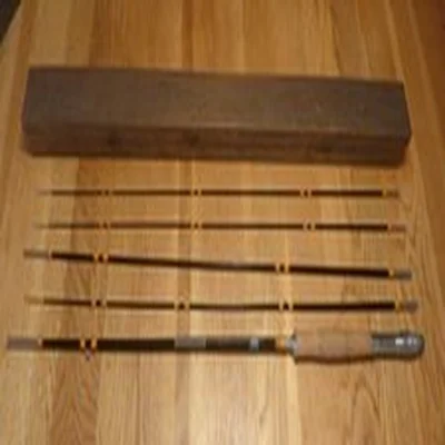 Vintage 5 Piece Goldfish Bamboo Fly Rod Fishing Rod with Wooden Case