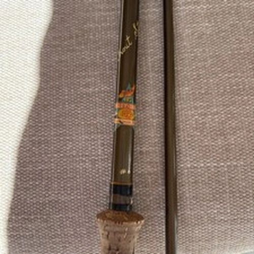 Pegley Davis Fishing Tackle Item Vintage Trout Star Fly Rod 2 Piece with Bag .