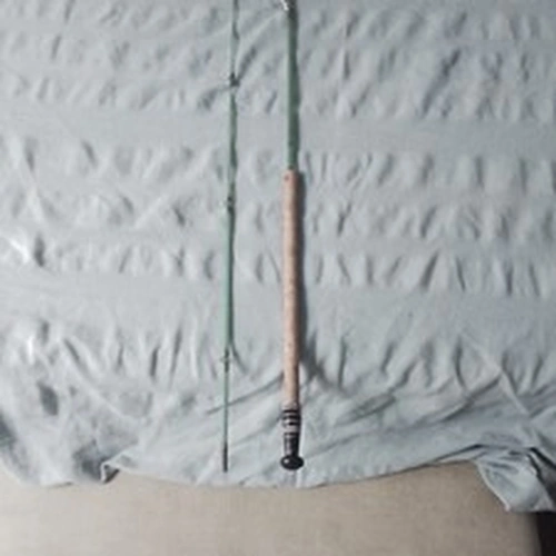 Vintage Milbro Pelican 2 piece Scottish made rod. Green glass