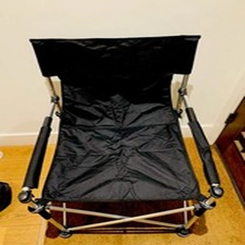 JS1|Foldable Adjustable Camping Chair |High Seat|Built-In Lumbar Support|