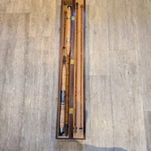 Vintage Split Cane Fishing Rod Set  Hilman Distinctive Multi Tip In Wooden Case