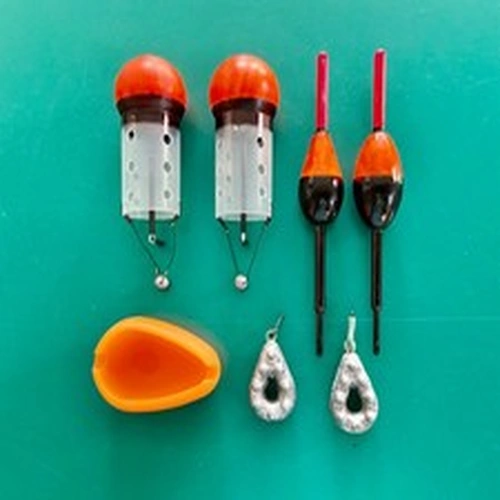 7 pcs Carp Fishing Floats & (Leads approx 60grms)