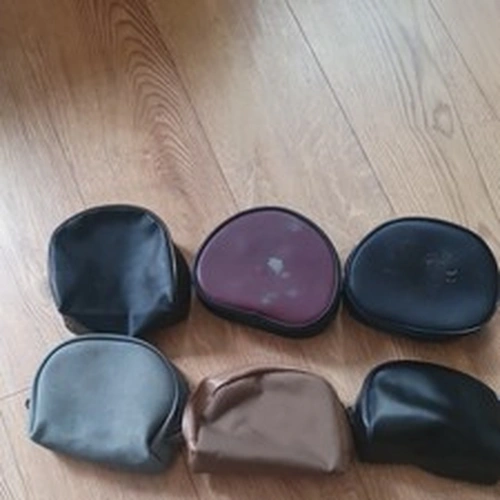 6x Reel Cases Zippered Storage Pouches Covers - Black Grey Brown Purple