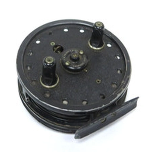 J.W. Young & Sons Rapidex 4" Centrepin Trotting Fishing Reel Black Alloy Metal