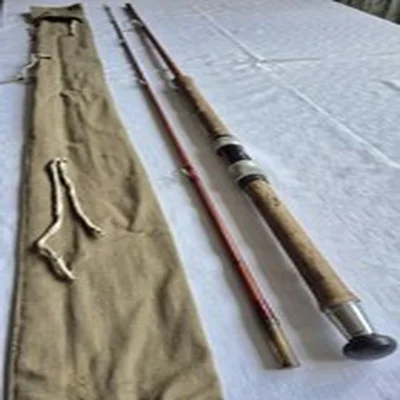 Vintage spinning rod, 8', two sections, glass fibre, by Trossachs of Nethybridge
