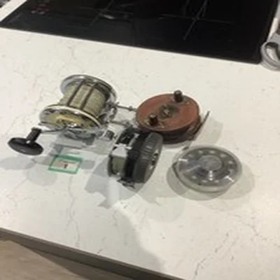 Vintage Fishing Reels + 1 Spare Spool Fishing Tackle Etc