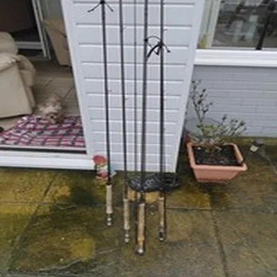 4 Fly Rods 3 Daiwa Whisgers 1 Hardy Favourate All 7#2 10ft6ins 2 10ft