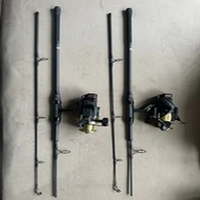 2 Rod Carping/stalking Set Up For Carp Fishing 6ft Scopes Daiwa Tournament Reels