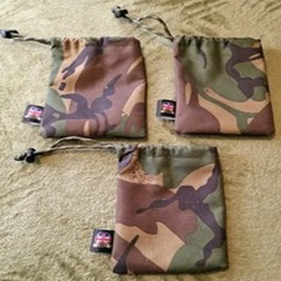 3 X Camo Pouches Alarm Covers Carp Course Fishing Tackle