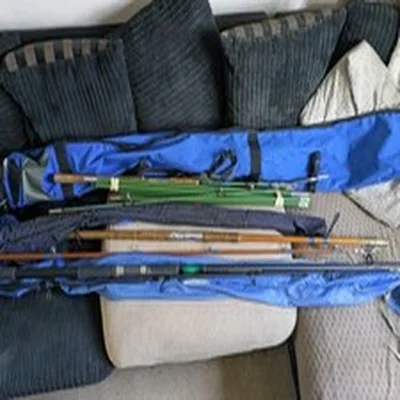 Fishing Bundle Bag Rod Landing Poles Bank Sticks Carry Case Job Lot