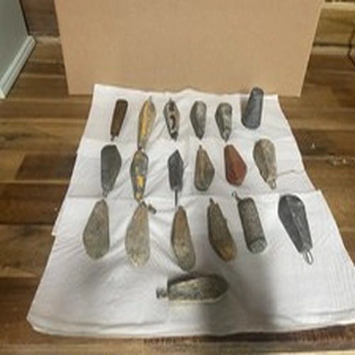Used Lead Fishing Weights 19 in total 