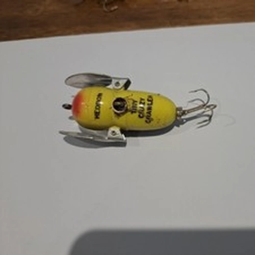 Vintage Heddon Crazy Crawler Fishing Lure Antique Wooden