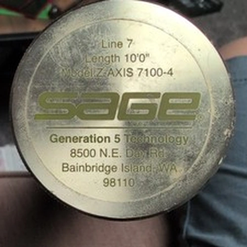 SAGE Z-AXIS 7100-4 10'0" 7wt 4pc Fast Action Graphite Fly Rod Gen 5