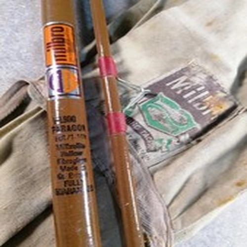 Vintage MILBRO Paragon 10ft F60/1 Hollow Fibreglass Fishing Angling Rod + Bag