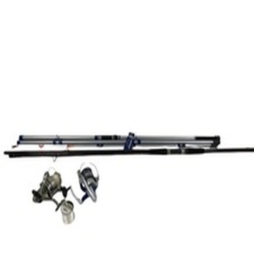 2 Carp Fishing Rods Reels Holdall Pod Line Bundle Okuma Pre Owned Sporting Good 