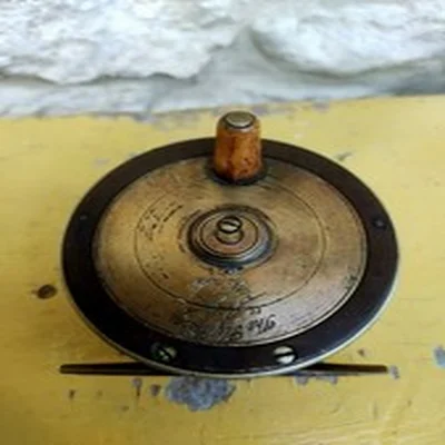 Antique Fly Fishing Reel S.E.J. "The fly fishers Winch" Rare Early Brass 