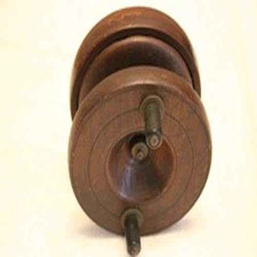 45. 3 1/2" Unnamed Wood and Brass Strapback Centrepin Reel