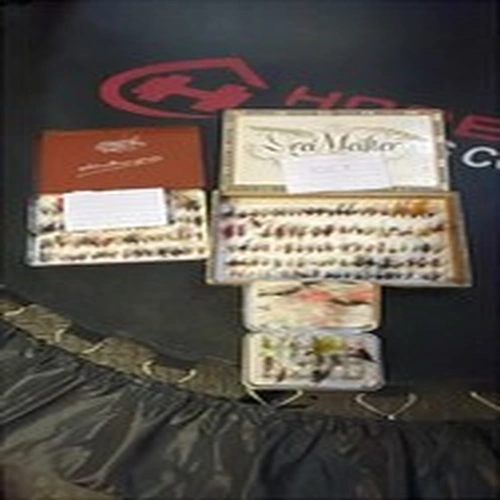 Joblot Of Fly Fishing Trout Flies + Small Wheatley Fly Tin