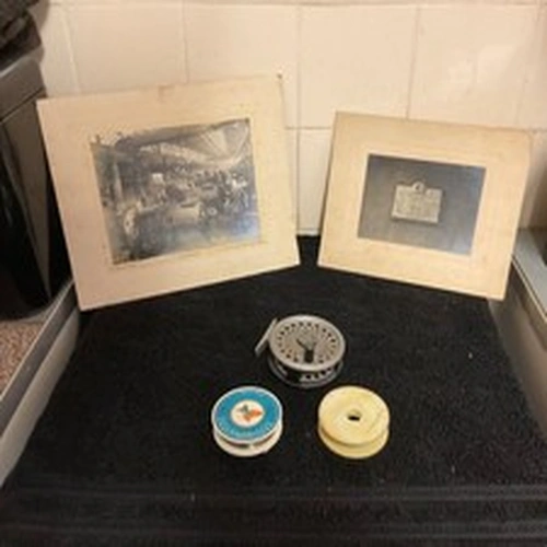 Vintage British Fly Reels Ltd Leeda Rim Fly Fishing Reel, Tackle and 2 Pictures