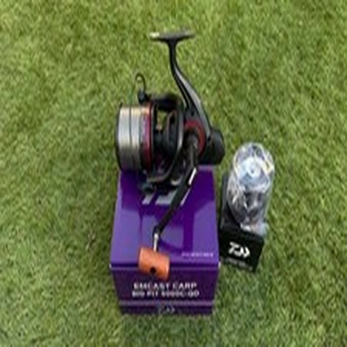 Daiwa Emcast 5000C-QD Carp Big Pit Fishing Reel with Brand New Spare Spool  