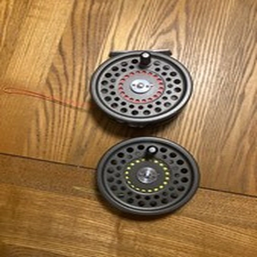 hardy marquis 8/9 fly reel & spare spool in rare grey finish