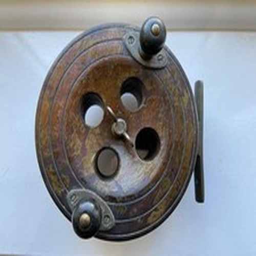 Vintage 5” Diameter Scarborough Nottingham Wooden Centre Pin Fishing Reel 1930’s