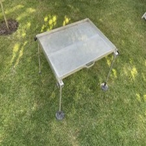 Vintage Fishing Side Tray / Bait Table With Legs freestanding Accessory Large 
