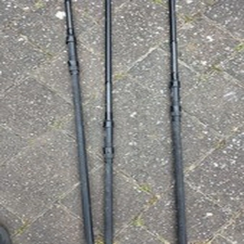 Set Of 3 Sonik Xrs 12ft Carp Rods With 3.5lb Test Curve