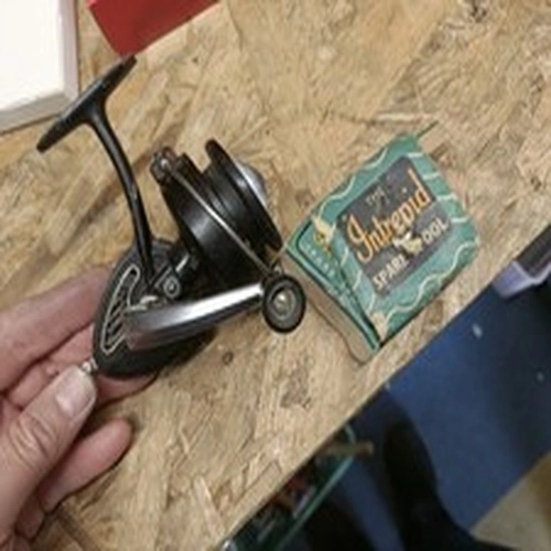 Vintage K.P. Morritt Intrepid Classic Fixed Spool Reel with spare spool