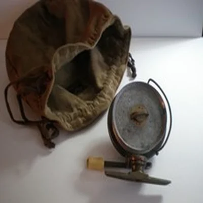 VINTAGE MALLOCH OF PERTH SIDECASTER  MULTIPLIER REEL WITH GIBBS LEVER.