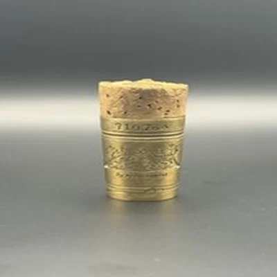 Vintage Hardy “Perfection” Brass Rod Butt End.  By Appointment King George V.