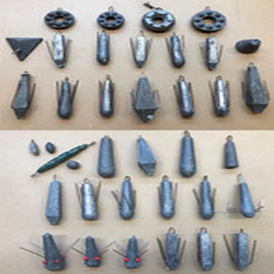 Vintage 38 Sea Fishing Lead Weights Various Weights - See Description & Pics.