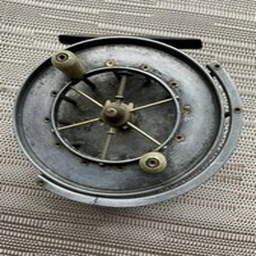 Vintage Allcocks Aerial Popular 3 1/2 Diameter Centrepin Fishing Reel
