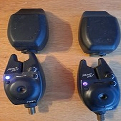 Pair Of Fox Micron MX Bite Alarms With Hard Covers And Batteries