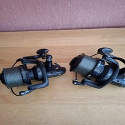Pair Of Wychwood Despatch 7500 Big Pit Fishing Reels With 20lb Line