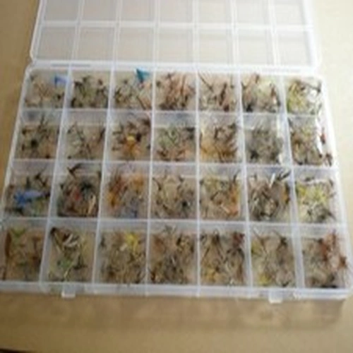 250 + Small  Dry Trout Flies. Various Patterns. Some used most unused.