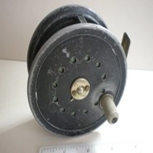 Allcocks "MARVEL" ? 4 inch, Wide Drum Salmon Reel. STAG Logo.