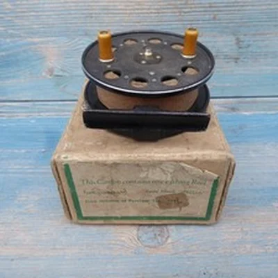 Boxed W R Products Speedia 4" centrepin coarse fishing trotting reel