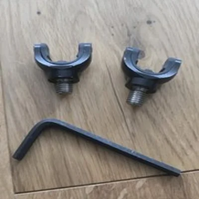 2x JAG Products Prolite Black Small Lockdown Rear buzz bar Rod Rests + Allen Key