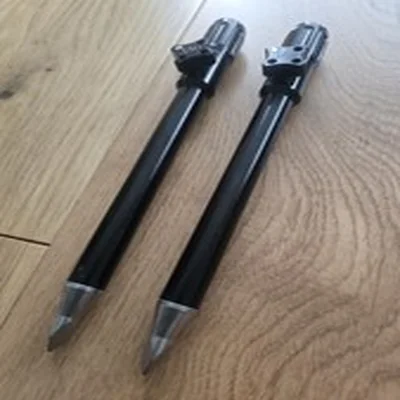 2 x 7” JAG Prolite Black Extendable Thumbscrew Banksticks Carp Fishing Setup