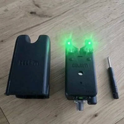 Delkim TXI-D v1 Green led Bite Alarm with case carp tackle setup
